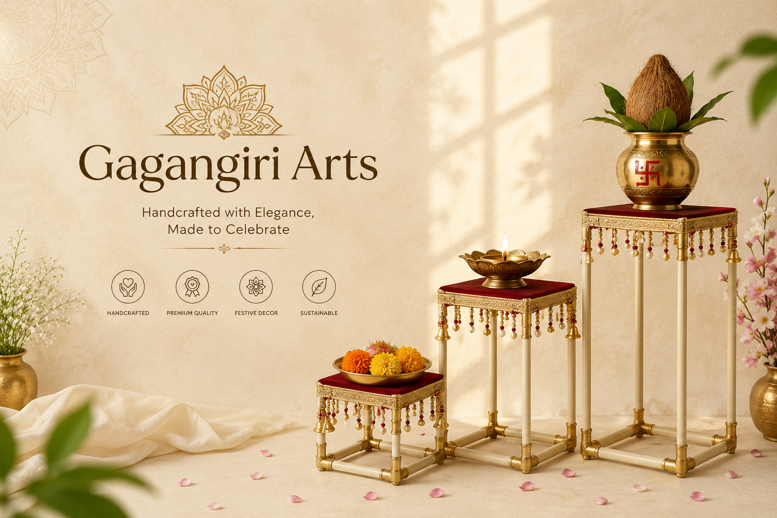 Handcrafted festive decor